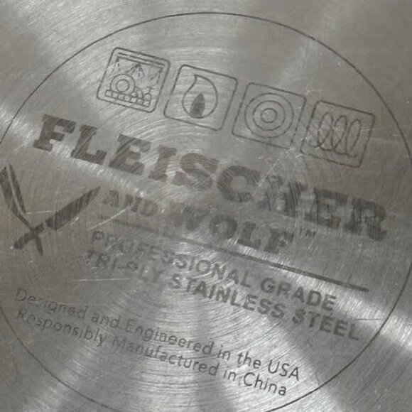 Fleischer and Wolf 10" frying pan 6Qt pot Lids Pro Grade Tri Ply Stainless Steel - Picture 7 of 7